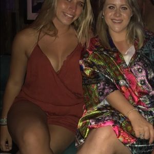 Burnt orange romper
